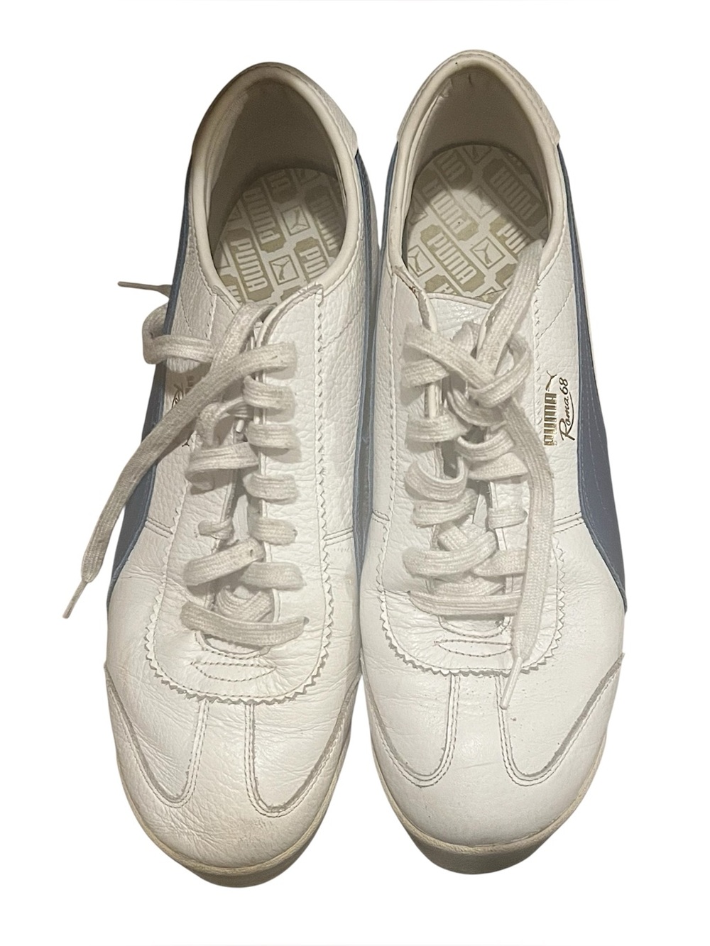 Puma Roma White & Navy Running and Casual Sneakers for Men